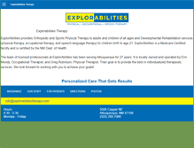 Tablet Screenshot of explorabilitiestherapy.com